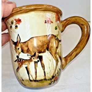 Certified Susan Winget Fall Classics Woodland Mugs 16oz Autumn Animals Deer Fawn